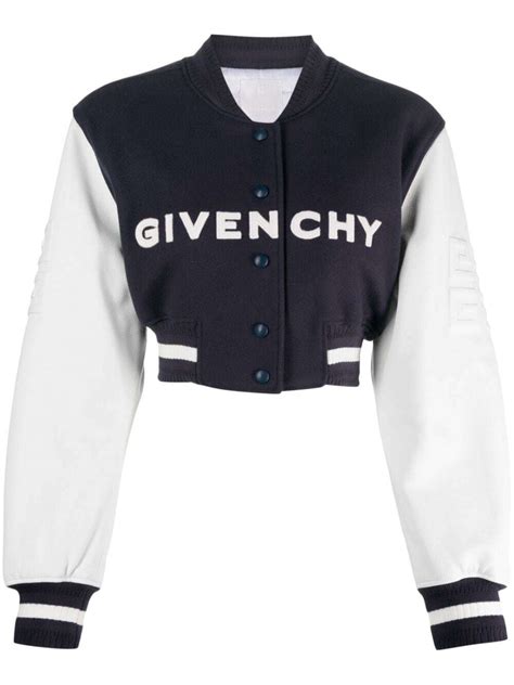 givenchy blue bomber jacket|givenchy cropped jacket.